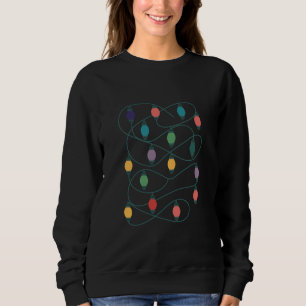 My Favorite Color Is Christmas Lights Funny Pajama Sweatshirt