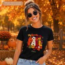 My Favorite Color is Fall Personalized Womens