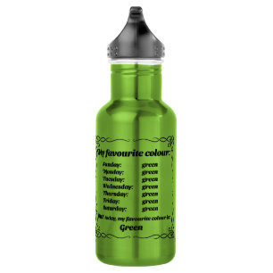 My favorite color is green stainless steel water bottle