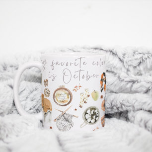 My favorite color is october, Fall Mug