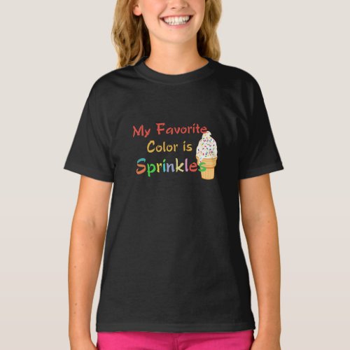 My Favorite Color Is Sprinkles Funny Kids Shirt