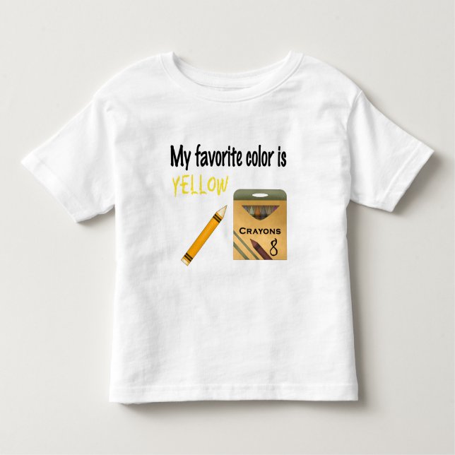 My Favorite Color is Yellow Toddler T-shirt (Front)