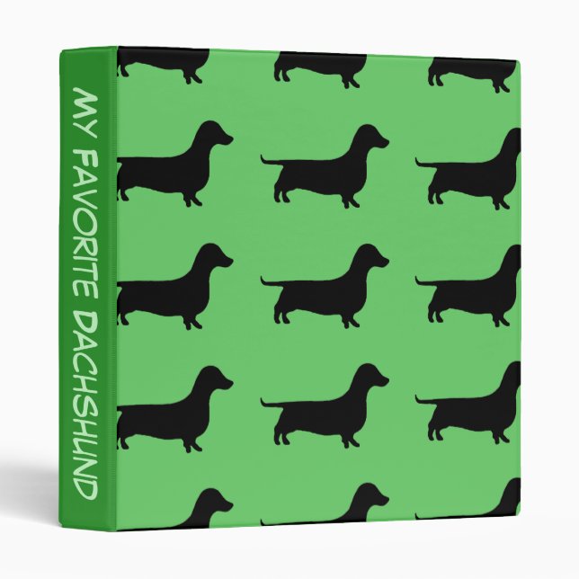 My Favorite Dachshund Binder Any Color (Front/Spine)
