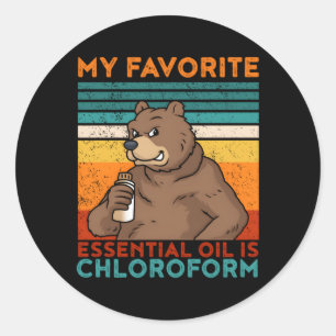 My Favorite Essential Oil Is Chloroform Classic Round Sticker