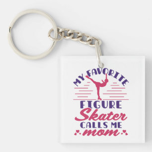 My Favorite Figure Skater Calls Me Mom Keychain