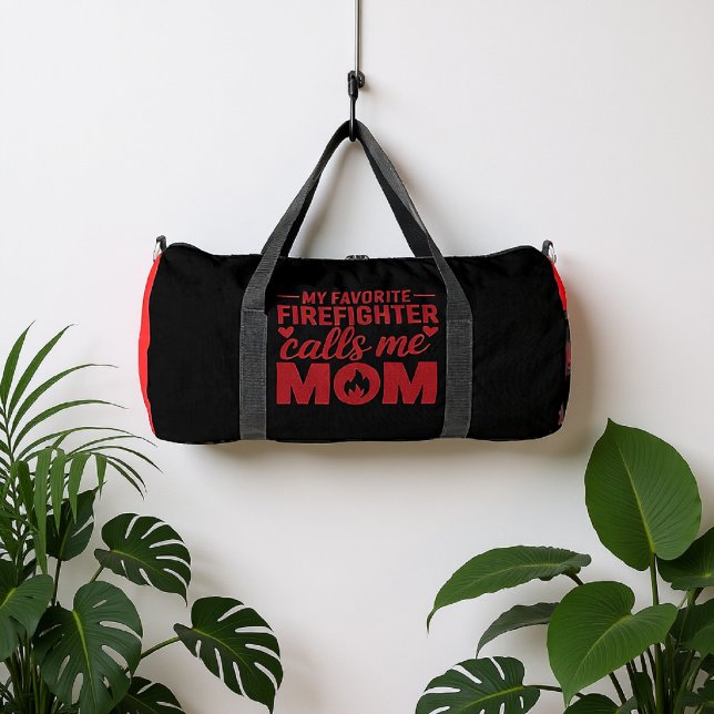 My Favorite Firefighter Calls Me Mom  Duffle Bag (Creator Uploaded)