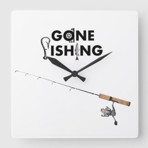 MY FAVORITE FISHERMAN SQUARE WALL CLOCK