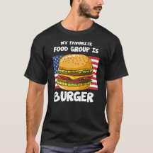 My Favorite Food Group Is Burger American Flag