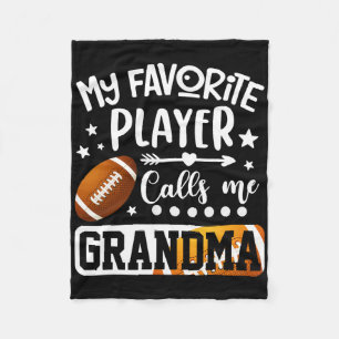 My Favorite Football Player Calls Me Grandma Fleece Blanket