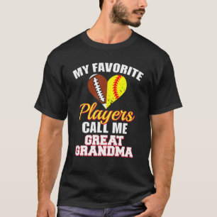 My Favorite Football Softball Players Call Me Grea T-Shirt