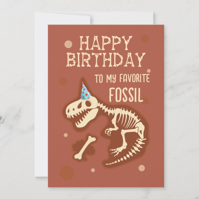 My Favorite Fossil Birthday Greeting  Invitation (Front)