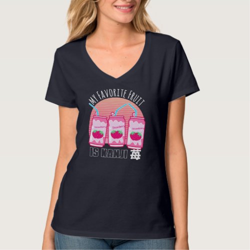 My favorite fruit is Strawberry Soda Japanese Aest T_Shirt