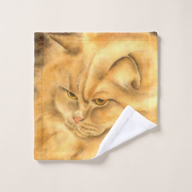 My favorite ginger cat  wash cloth (Wash Cloth)