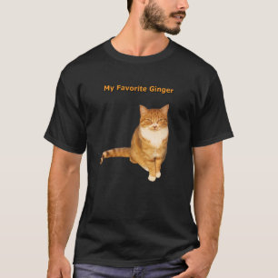 My Favorite Ginger Orange Tabby Cat Kitty Lover T-Shirt