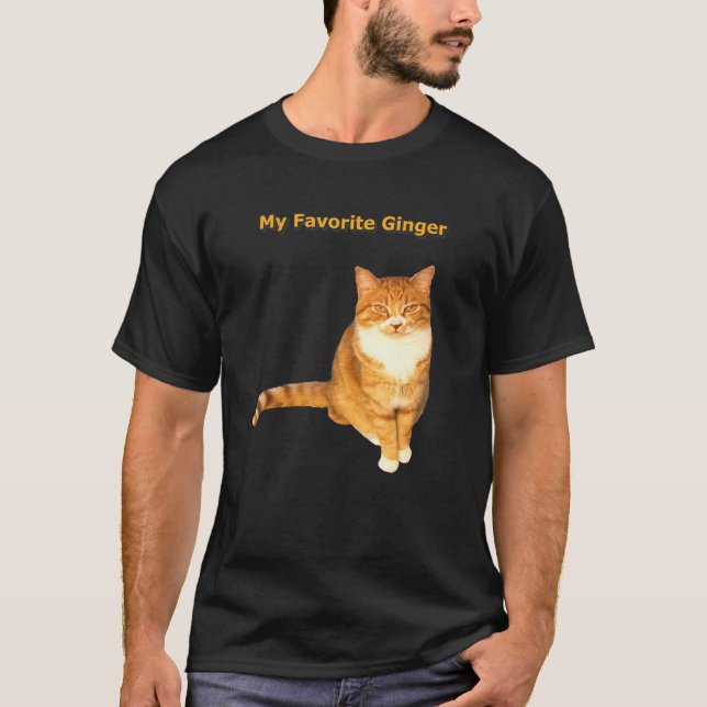 My Favorite Ginger Orange Tabby Cat T-Shirt (Front)