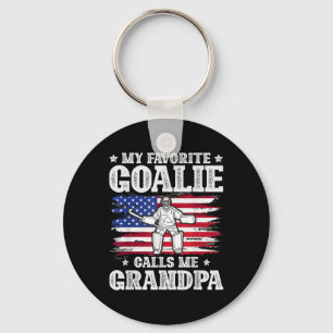 My Favorite Goalie Calls Me Grandpa Field Hockey G Keychain