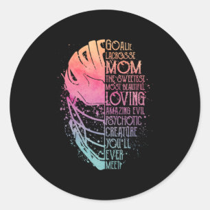 My Favorite Goalie Calls Me Mom Goalie Lacrosse Mo Classic Round Sticker