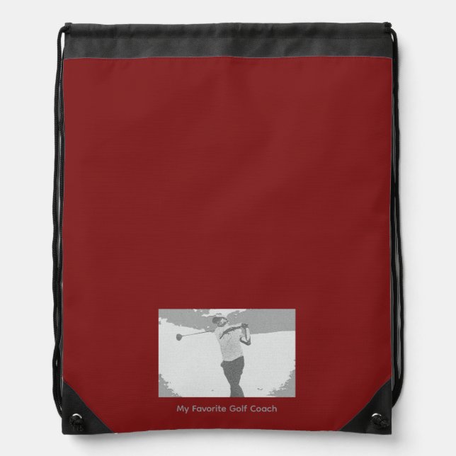 My Favorite Golf Coach Drawstring Bag (Front)