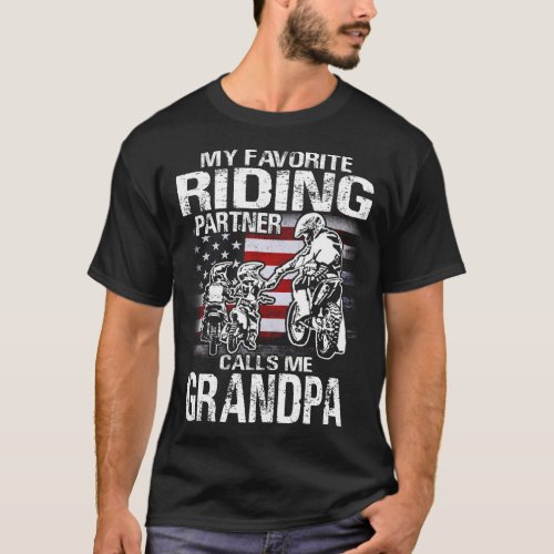 My Favorite Golfer Calls Me GRANDPA Dirt Bike US F T_Shirt