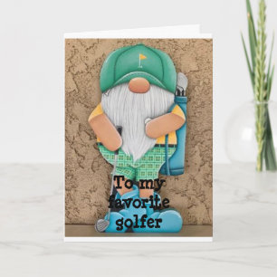 "MY FAVORITE GOLFER" MERRY CHRISTMAS TO YOU! HOLIDAY CARD