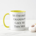 My Favorite  Grandson  Gave Me  This Mug Mug<br><div class="desc">My Favorite Grandson Gave Me This Mug Mug You're looking at the world's first two-toned mug , and it's going to change your life. Not only is this material 100% dishwasher safe, microwave safe, and completely BPA free, but it also has a dual-toned design to impress all of your guests...</div>