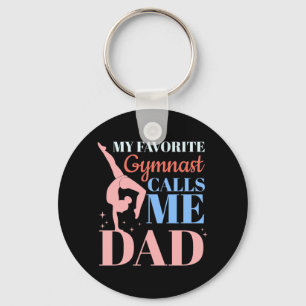 My Favorite Gymnast Calls Me Daddy Keychain