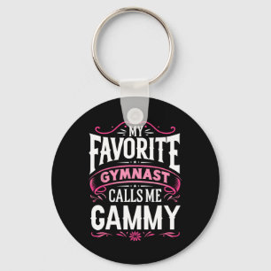 My Favorite Gymnast Calls Me Gammy Gymnastics Keychain