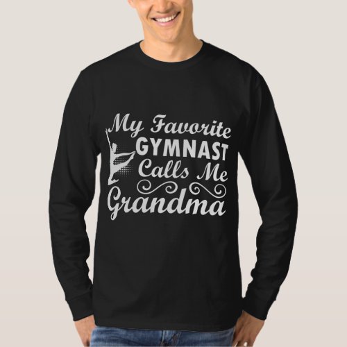 My Favorite Gymnast Calls Me Grandma Gymnastic Dog T_Shirt