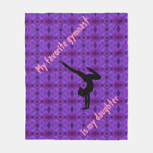 My favorite gymnast is my daughter blanket (Front)