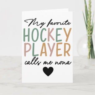 My Favorite Hockey Player Calls Me Nona Vintage Card