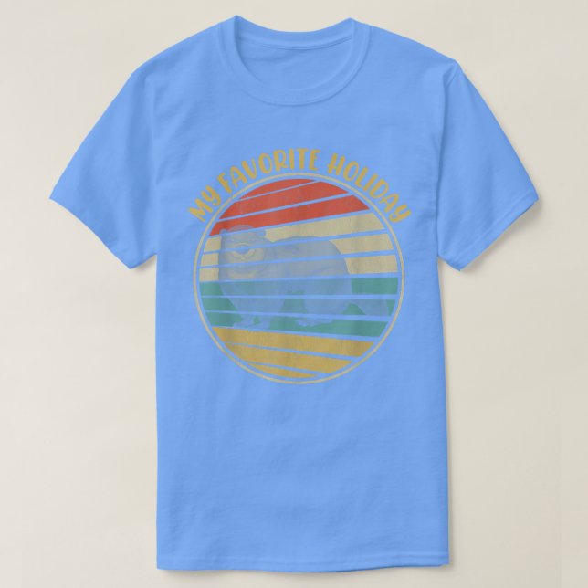 My Favorite Holiday Ground Hog Men Women Happy Gro T-Shirt (Design Front)