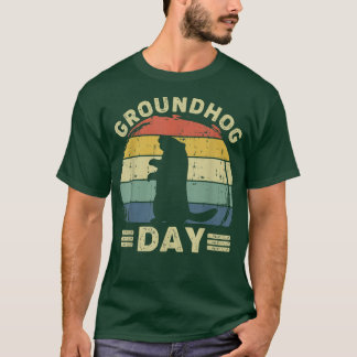 My Favorite Holiday Ground Hog Sunset Groundhog Da T-Shirt