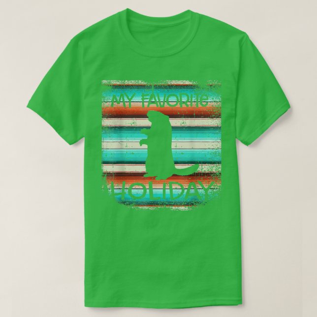 My Favorite Holiday Ground Hog Sunset Groundhog Da T-Shirt (Design Front)