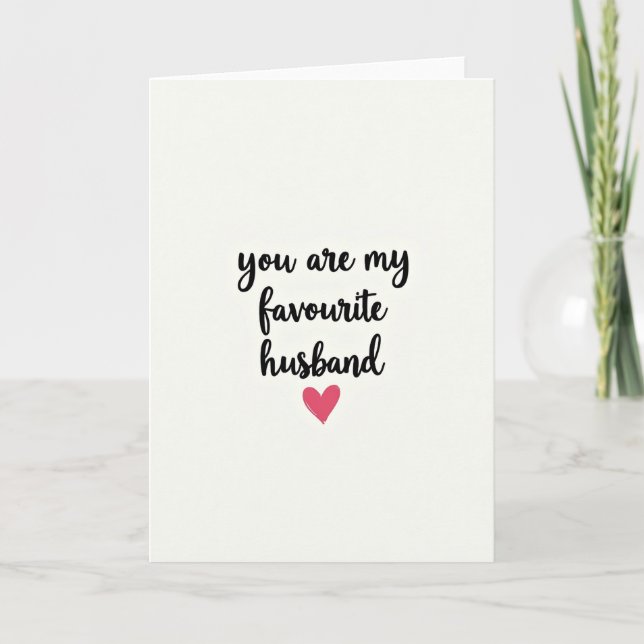 My Favorite Husband Love Card (Front)