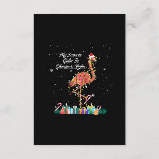 My Favorite Is Christmas Lights Costume Flamingo Enclosure Card