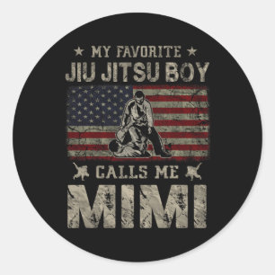 My Favorite Jiu Jitsu Boy Calls Me Mimi Mother's D Classic Round Sticker