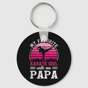 My Favorite Karate Girl Calls Me Papa Father's Day Keychain