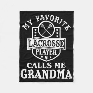 My Favorite Lacrosse Player Calls Me Grandma Outfi Fleece Blanket