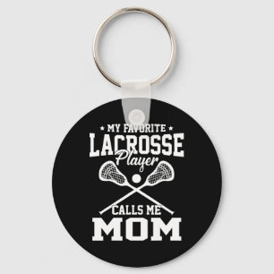 My Favorite Lacrosse Player Calls Me Mom Vintage Keychain