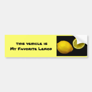 My Favorite Lemon Bumper Sticker