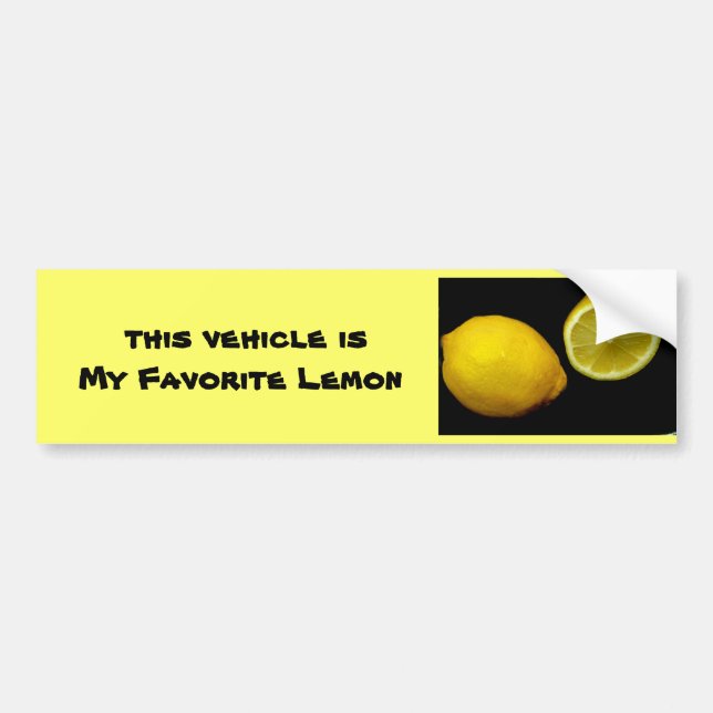 My Favorite Lemon Bumper Sticker (Front)