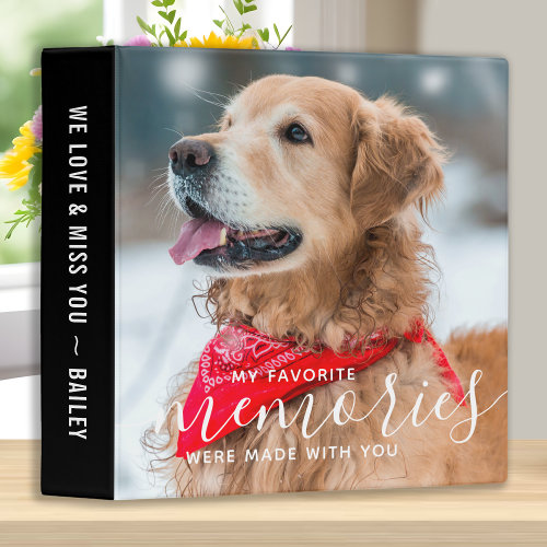 My Favorite Memories Pet Memorial Dog Photo Album 3 Ring Binder