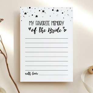 My favorite memory Bridal Shower or Hen Party Card