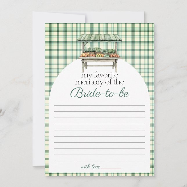My Favorite Memory Country Market Bridal game card (Front)