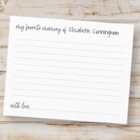 My Favorite Memory Funeral Modern Attendance Card