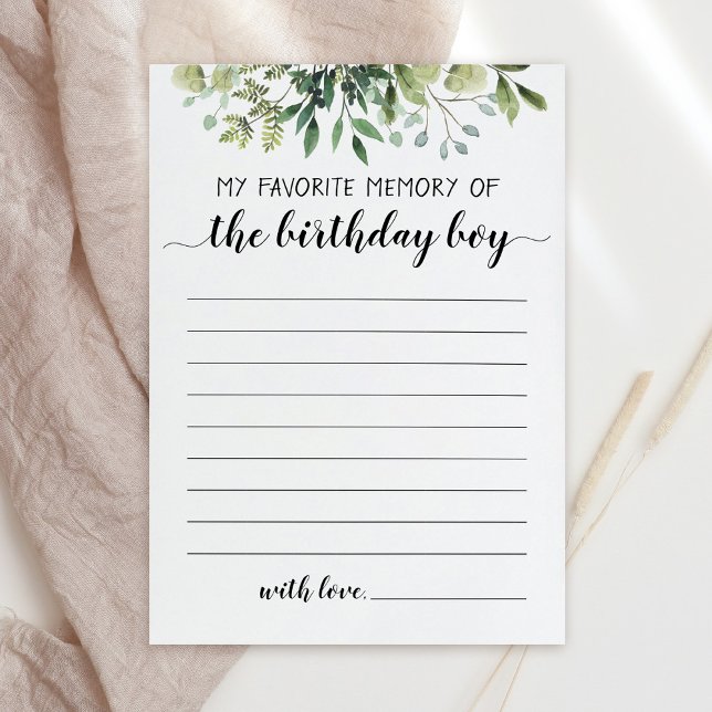 My Favorite Memory Of The Birthday Boy Card (Creator Uploaded)