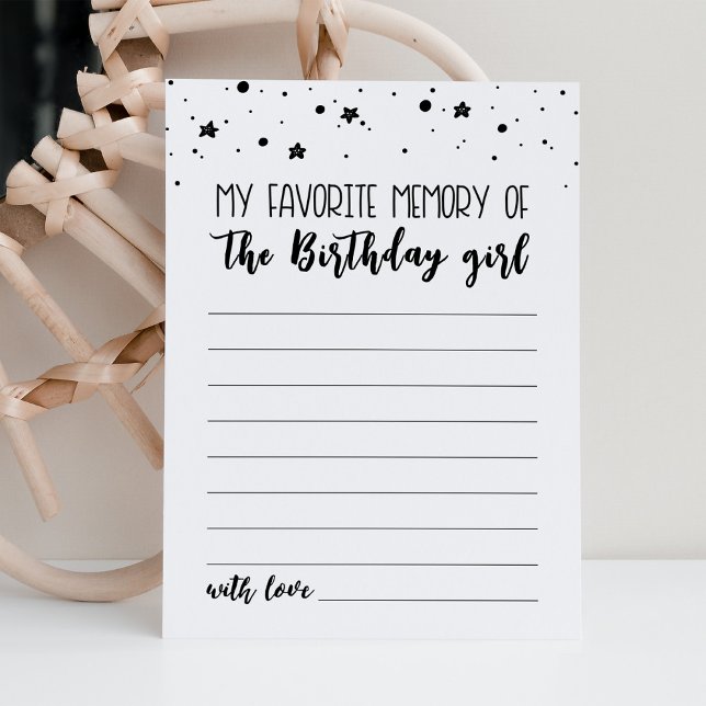 My Favorite Memory Of The Birthday Girl Card (Creator Uploaded)