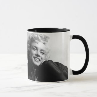 11 oz. or 15 oz. Coffee Mug with B&W photo of Marilyn Monroe