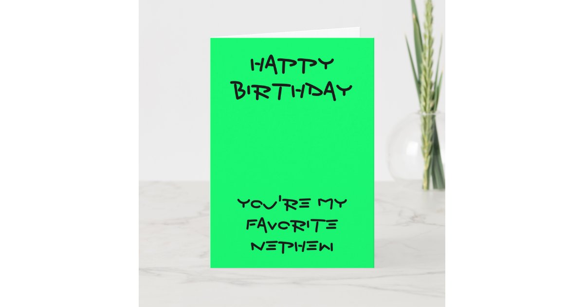 My Favorite Nephew Birthday Cards Zazzle Com