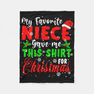 My Favorite Niece Gave Me This Christmas Santa Fam Fleece Blanket